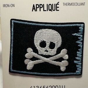 Skull and Crossbones Iron-On Patch